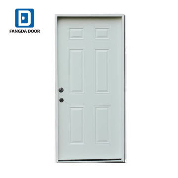 Fangda popular design 6 panel steel door slab